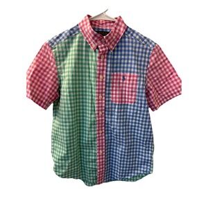 Polo Ralph Lauren Youth Boy's Gingham Multicolor Shirt Size Medium (10-12)